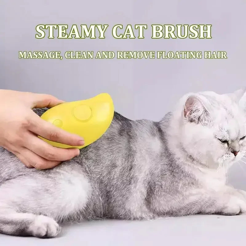 NoEnName_Null 3-in-1 Electric Steamy Cat Brush 🐱✨