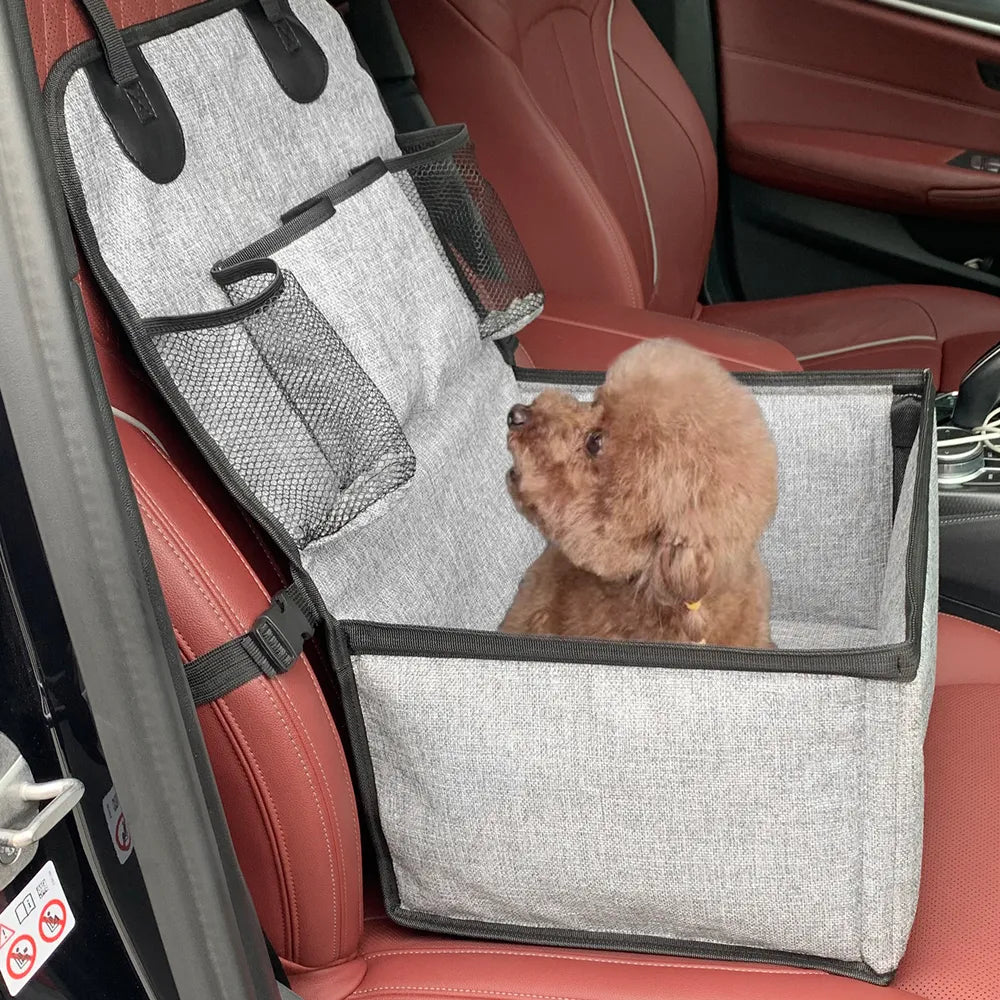 Puppy Booster Car Seat with Storage Pockets 🚗