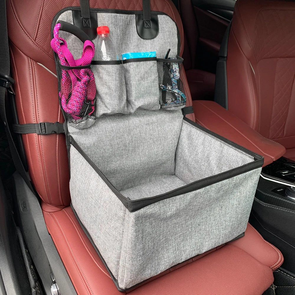 Puppy Booster Car Seat with Storage Pockets 🚗