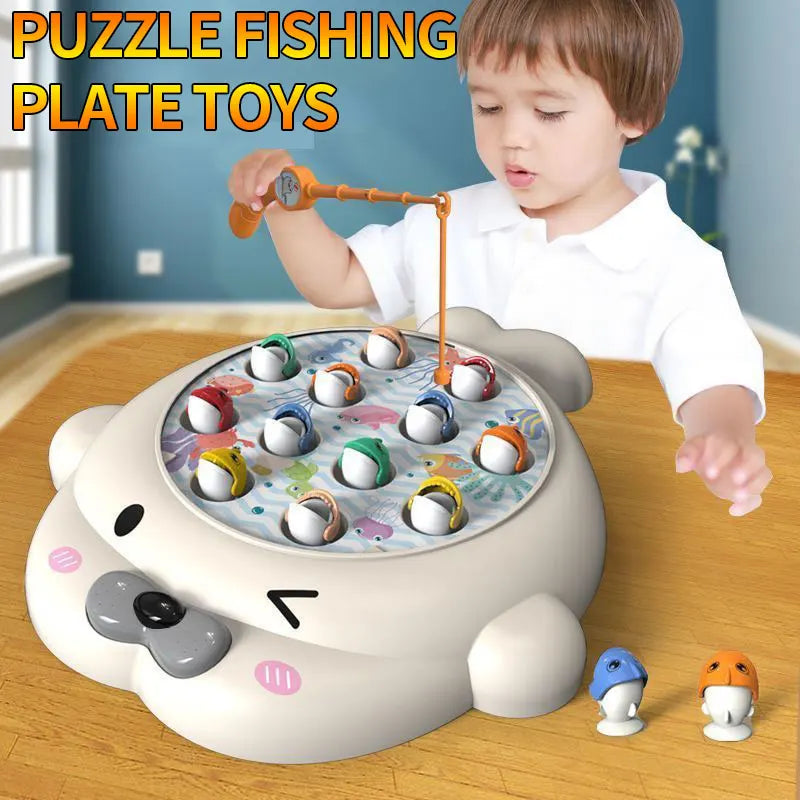 Cute Seal Fishing Plate Magnetic Toy for Hands-on Fun