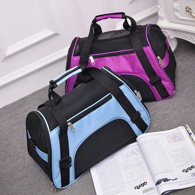 Soft-sided Carriers Portable Pet Bag Pink Dog Carrier Bags Blue Cat Carrier Outgoing Travel Breathable Pets Handbag