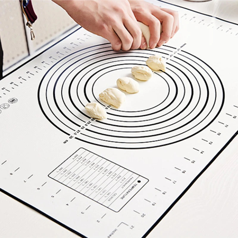 60/50/40cm Silicone Pad Baking Mat Sheet Kneading Dough Mat For Kitchen Rolling Dough Pizza Large Dough Non-Stick Maker Holder