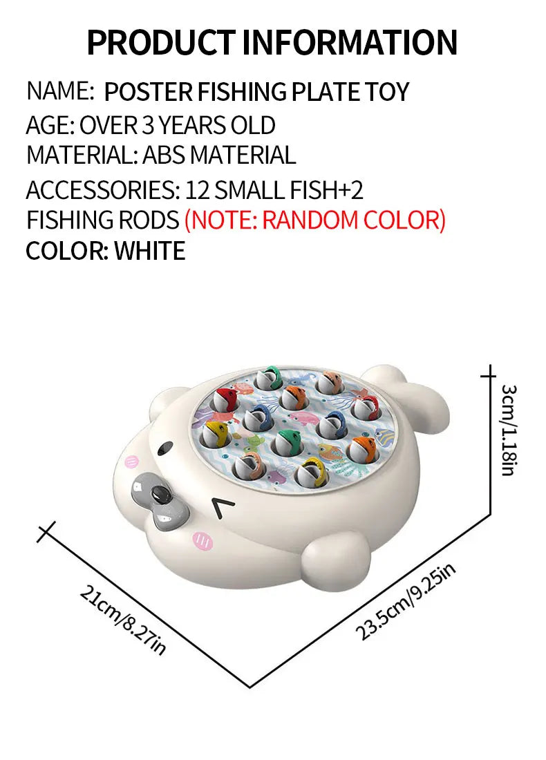 Cute Seal Fishing Plate Magnetic Toy for Hands-on Fun