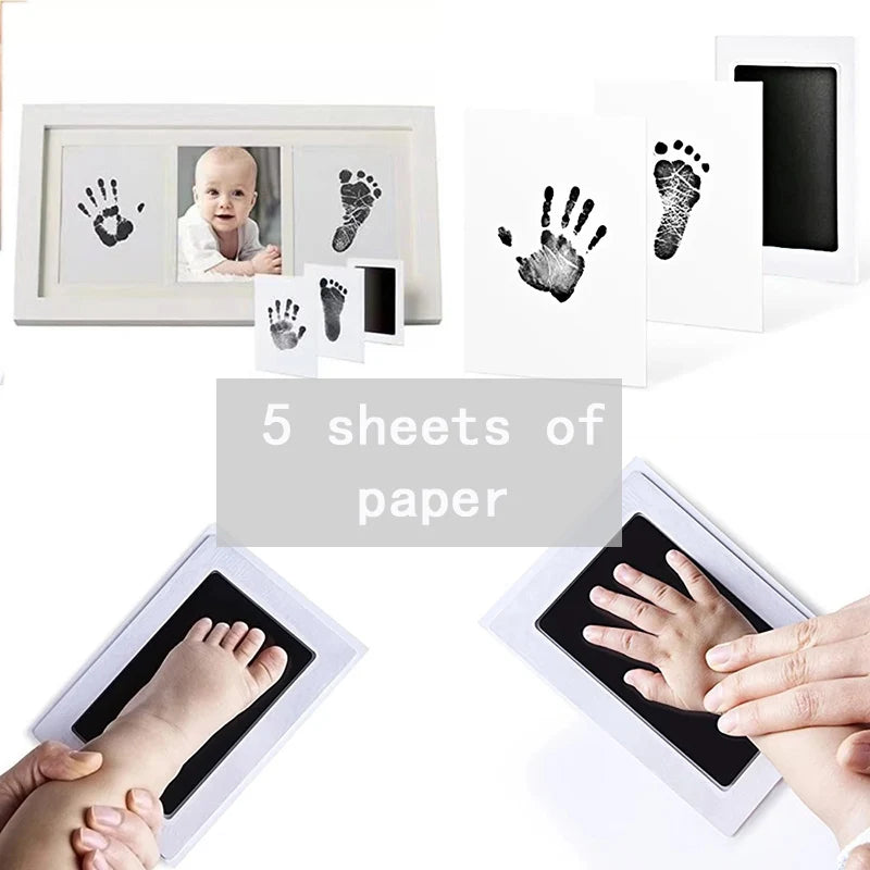 Baby Footprints Ink Pad Kit with Paper Sheets
