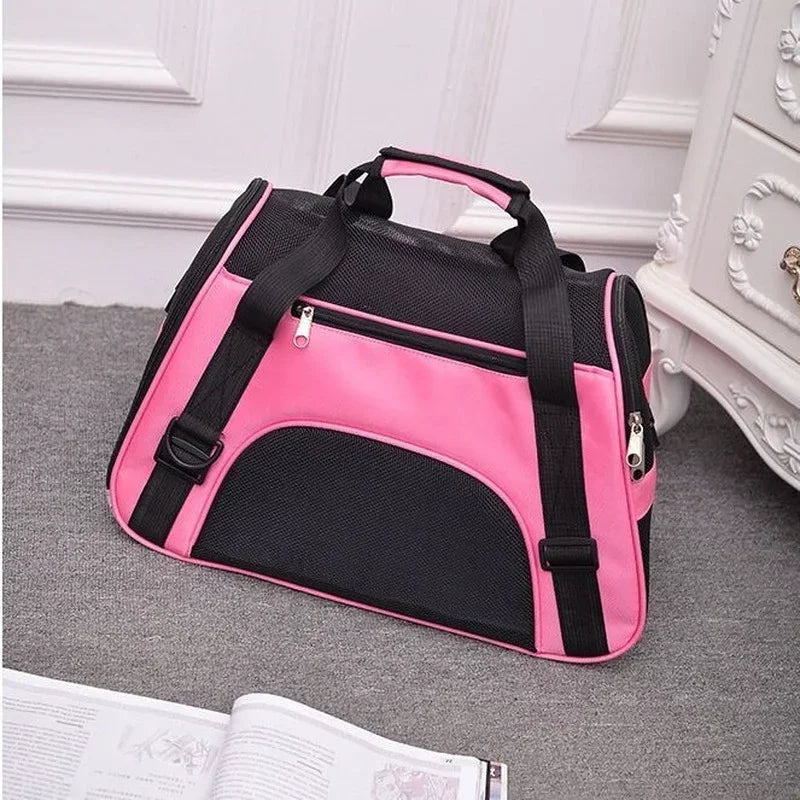 Soft-sided Carriers Portable Pet Bag Pink Dog Carrier Bags Blue Cat Carrier Outgoing Travel Breathable Pets Handbag