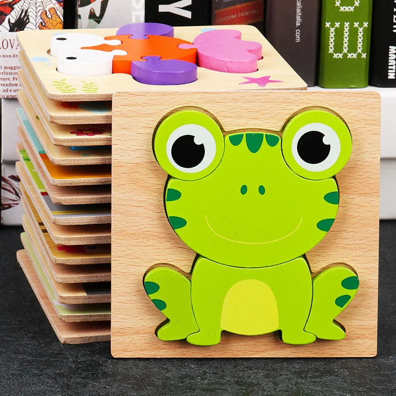 3D Wooden Animal Puzzle Toy