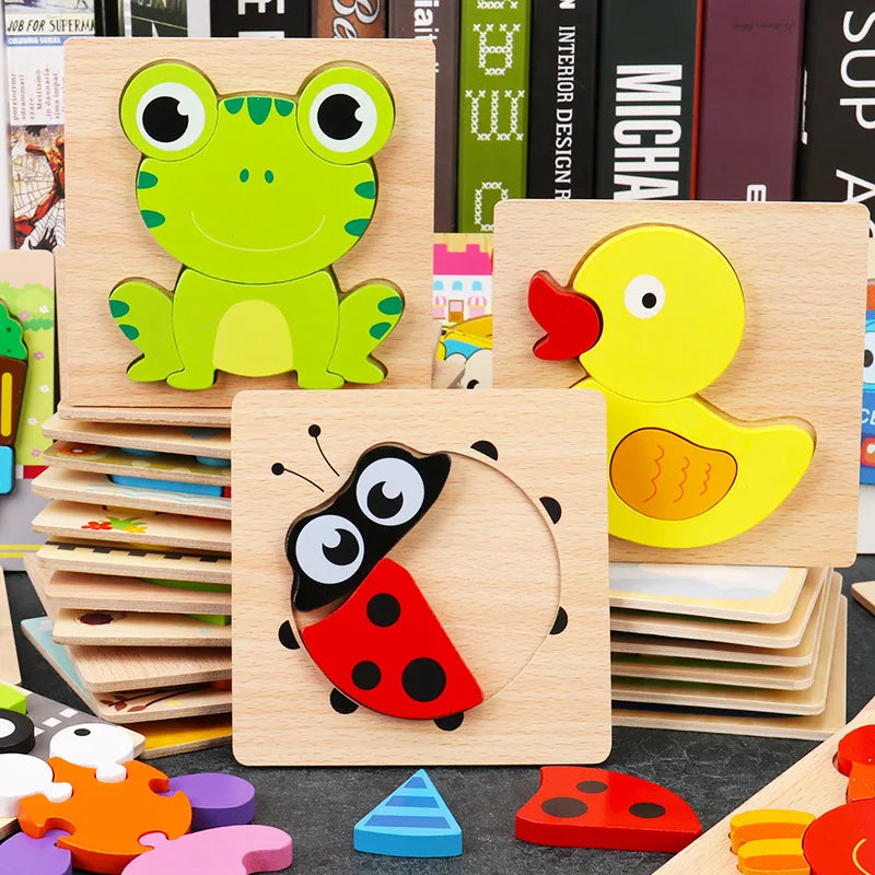 3D Wooden Animal Puzzle Toy