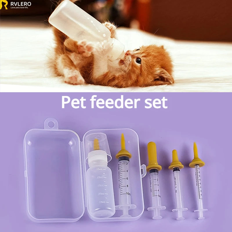 Pet Feeding Device Set with Multiple Pacifiers & Needle Cylinders