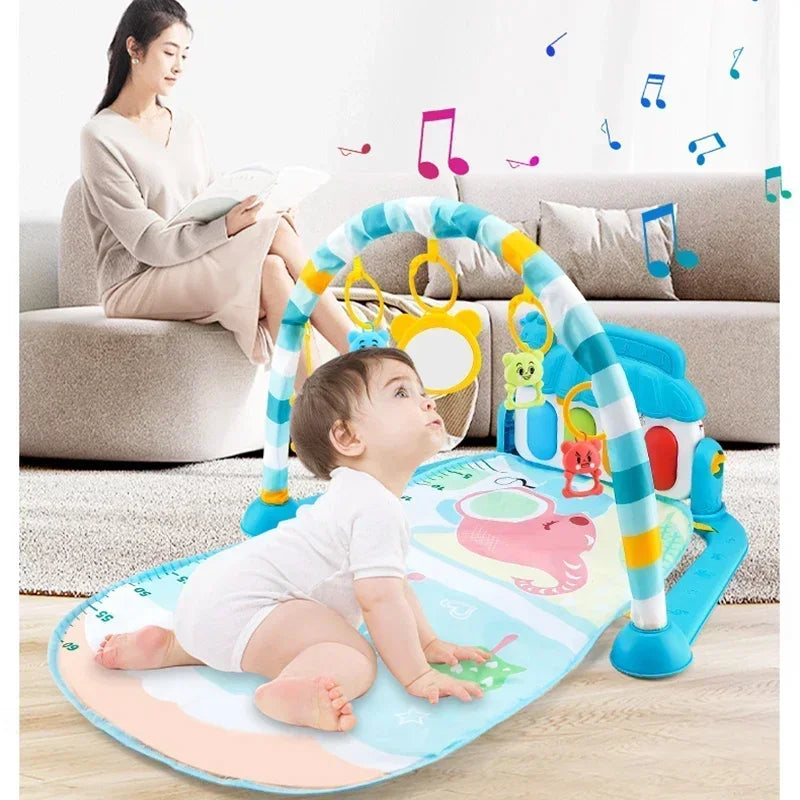 Musical Baby Activity Gym with Piano Keyboard & Crawling Mat