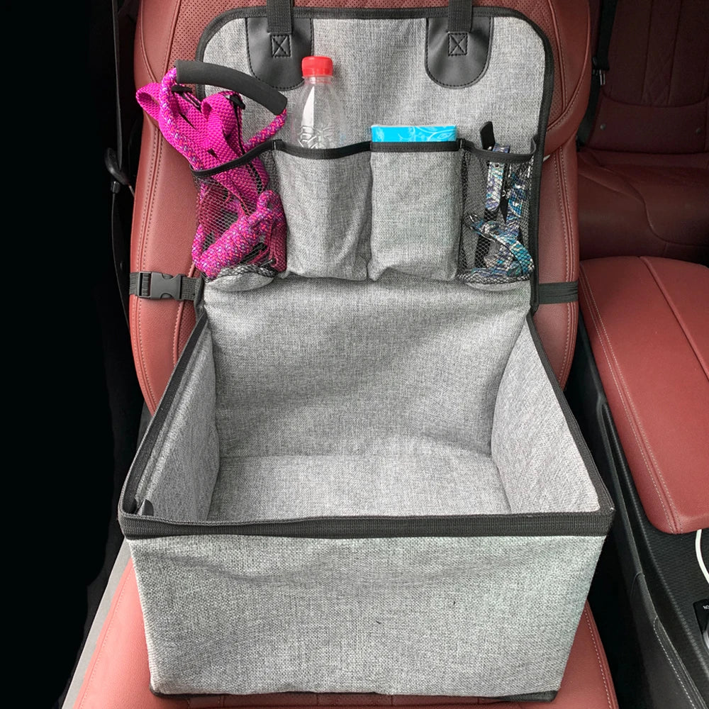 Puppy Booster Car Seat with Storage Pockets 🚗