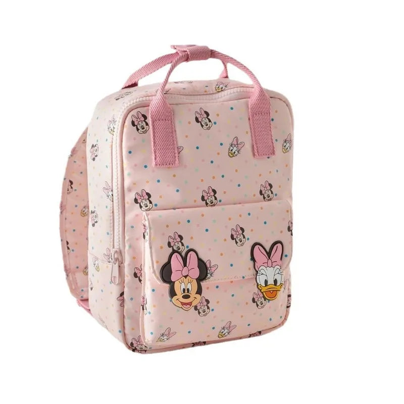 Disney 2024 New Minnie Cartoon Children's Backpack Mini School Bag Cute Shoulder Bag for Boys and Girls