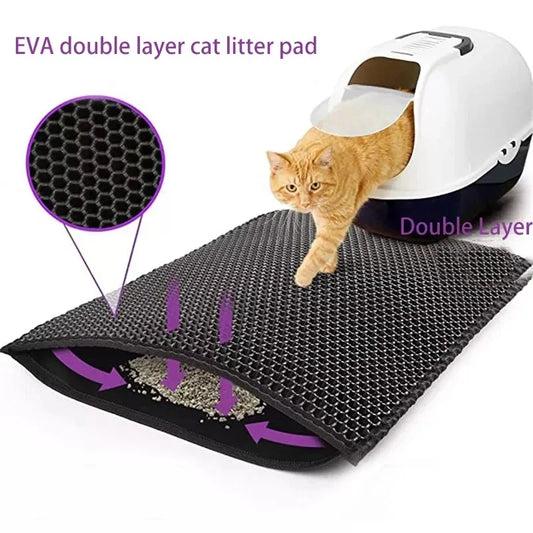 Double Layer Waterproof Cat Litter Mat - Keep Your Home Clean and Hygienic