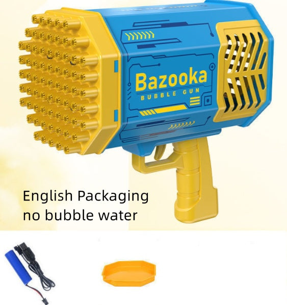 Bubble Rocket 69-Hole Automatic Soap Bubble Blower Gun 🚀🌈