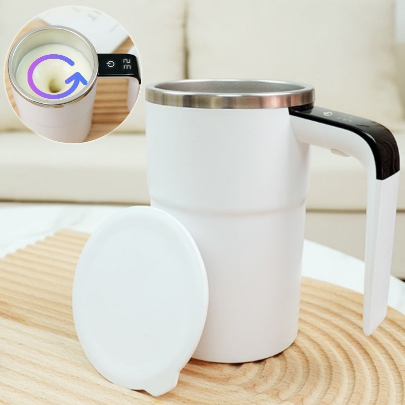 USB Rechargeable Automatic Magnetic Coffee Mug - 380ml Stainless Steel, LCD Temperature Display 🌡️